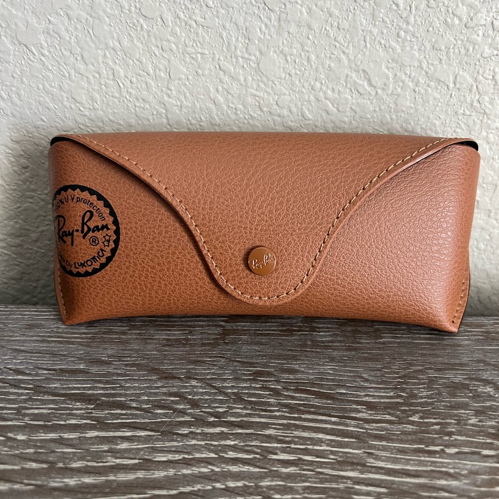 Ray-Ban Tan brown Leather Eyewear Case
